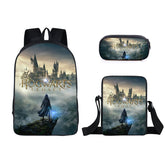 Hogwarts Legacy Schoolbag Backpack Lunch Bag Pencil Case 3pcs Set Gift for Kids Students